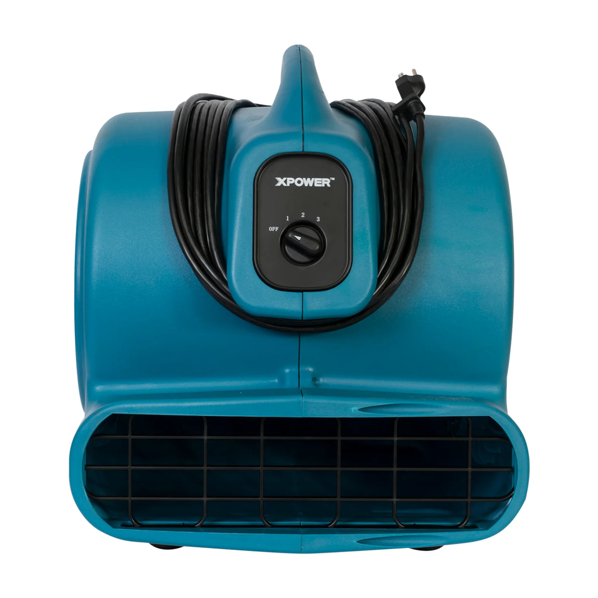 XPOWER air mover X-830 - front view with cord wrap