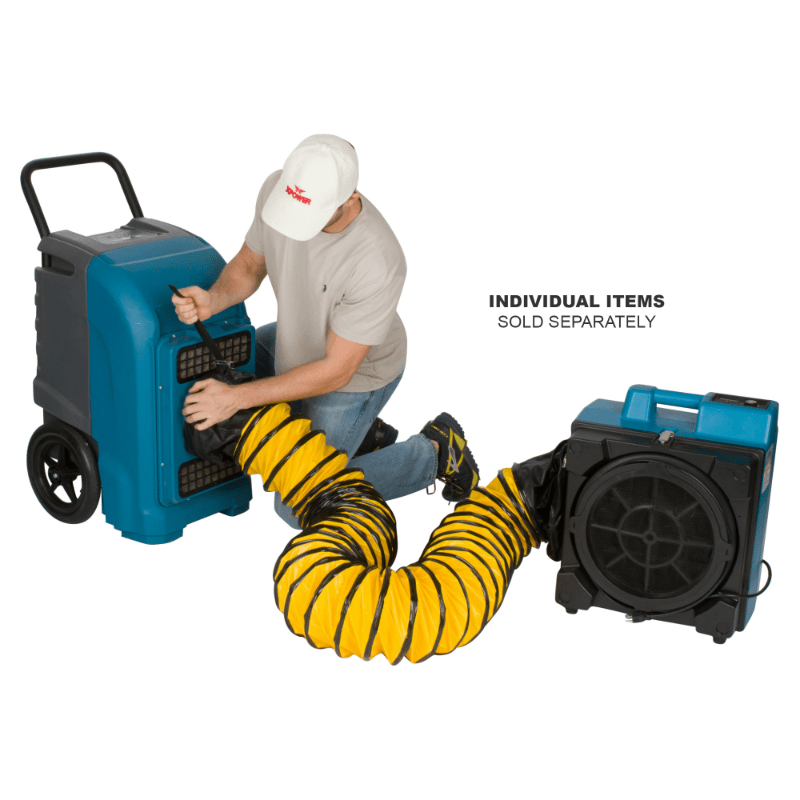 XPOWER commercial dehumidifier XD-125 - on a job site, view 2