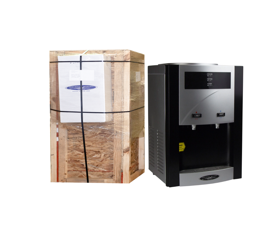 Crystal Quest Turbo Countertop Bottleless Water Cooler, Hot and Cold, Built-In Filtration (CQE-WC-00908)