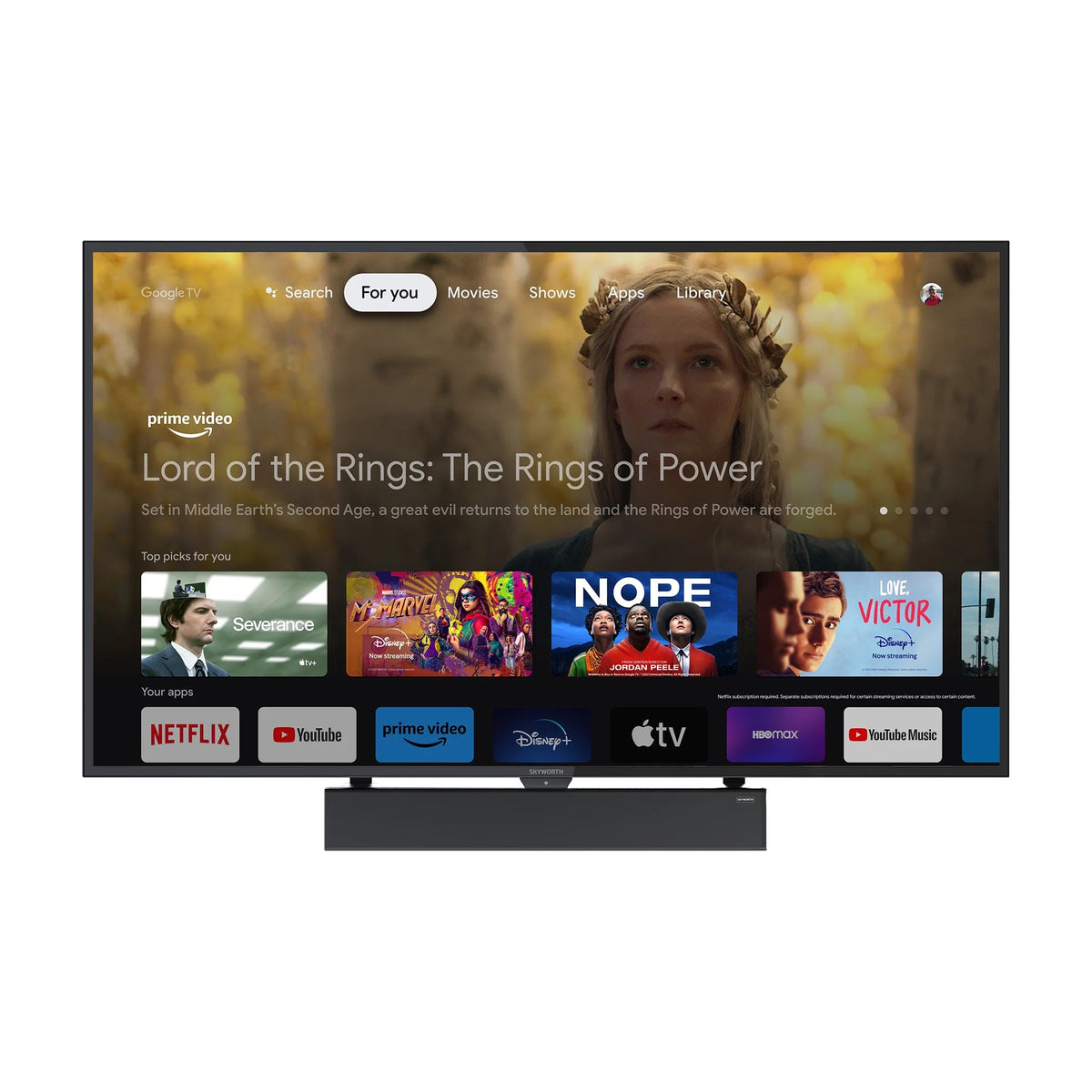 Skyworth 65" Clarus Outdoor S1 Full Sun Series Mini-LED 4K UHD Google TV HDR10 Dolby Vision Built-in Soundbar