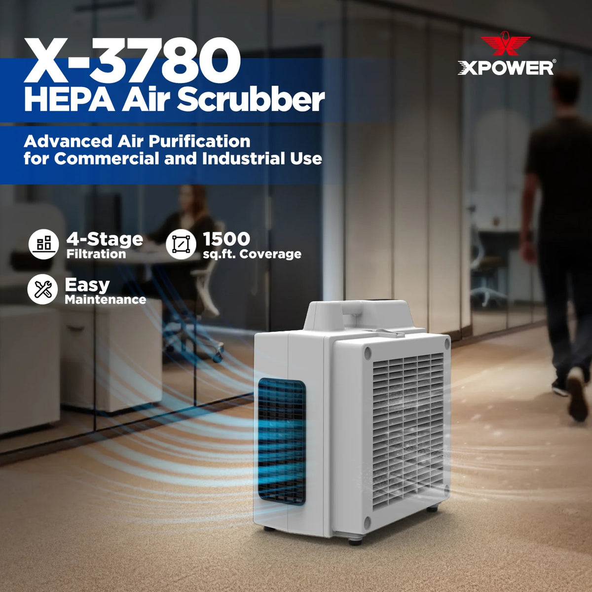 XPOWER HEPA air scrubber X-3780 - detail view 1