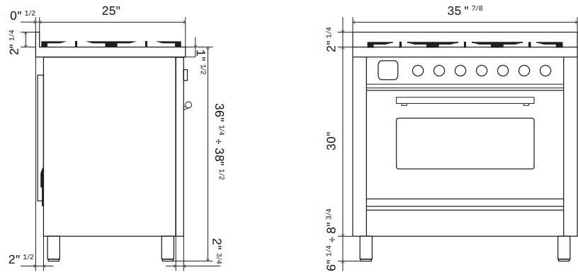ILVE Nostalgie II 36-Inch Dual Fuel Freestanding Range in Antique White with Burnished Bronze Trim (UP36FNMPAWBLP)