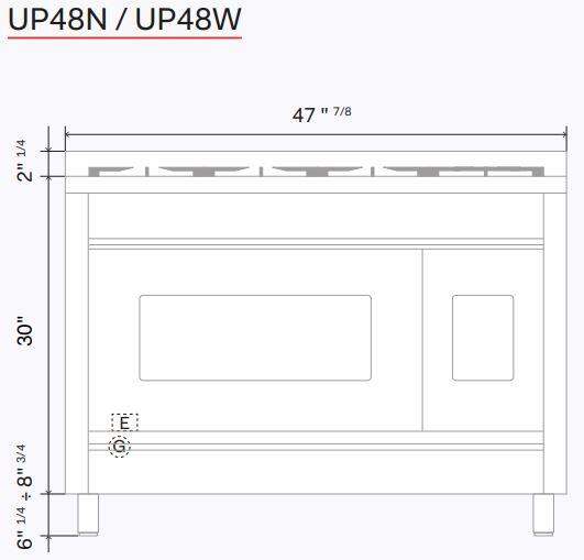 ILVE Nostalgie II 48-Inch Dual Fuel Freestanding Range in Stainless Steel with Chrome Trim (UP48FNMPSSCLP)