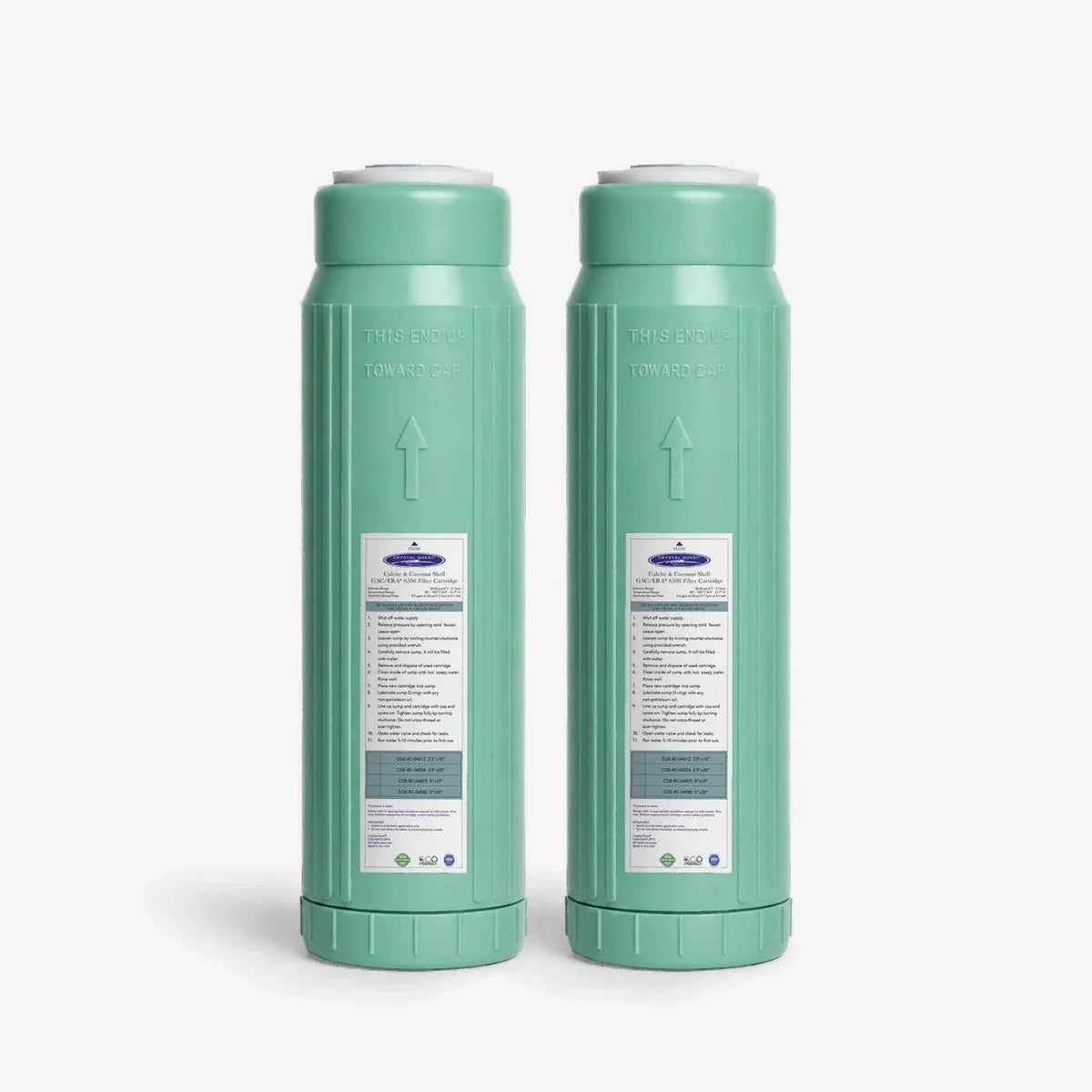 Crystal Quest Calcite & Coconut Shell GAC Replacement Filter Cartridge, 0.5 to 6 GPM