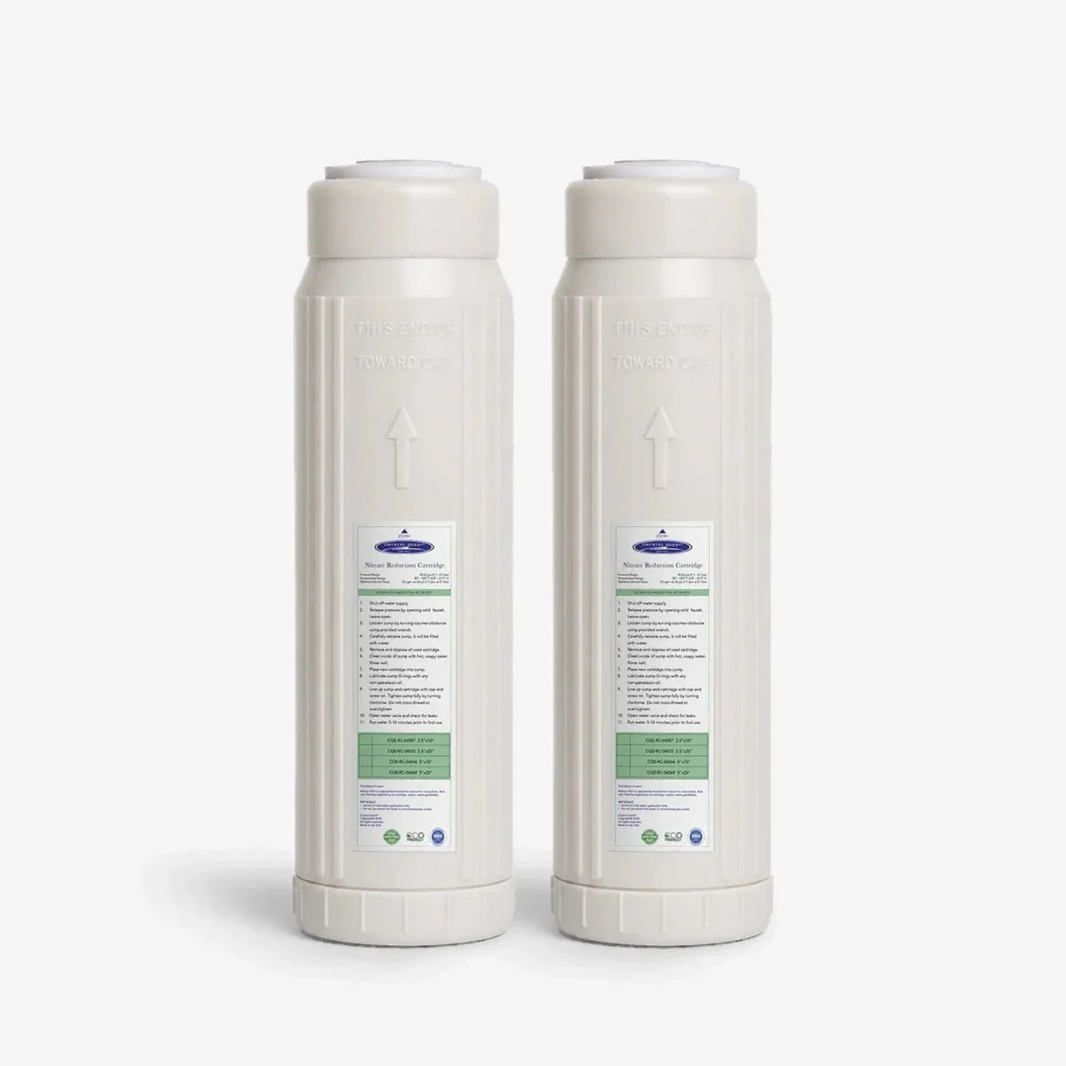 Crystal Quest Nitrate Removal Replacement Filter Cartridge, Nitrate-Selective Resin, 0.5 to 6 GPM