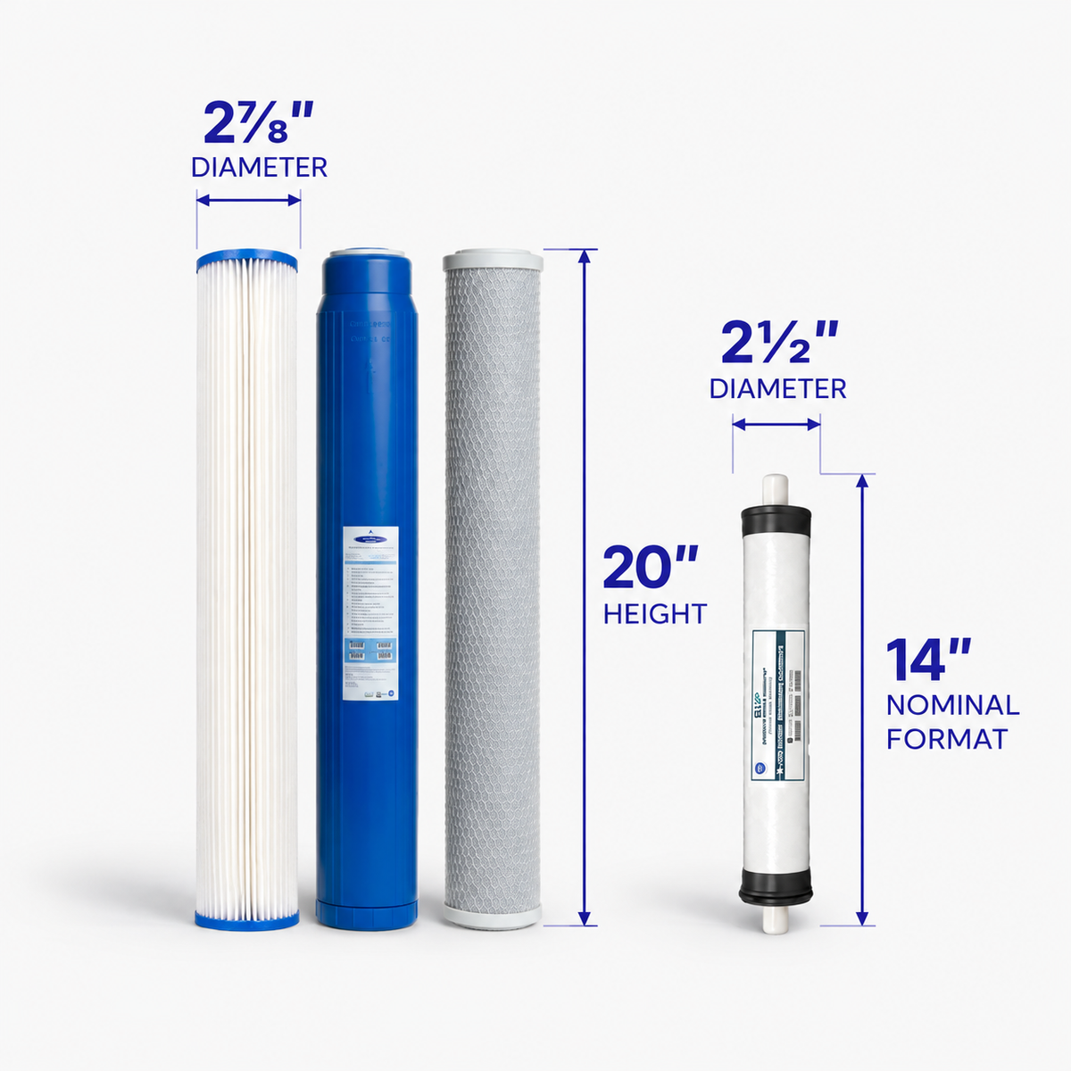 Crystal Quest Whole House RO Replacement Filter Pack, 200 to 400 GPD Systems