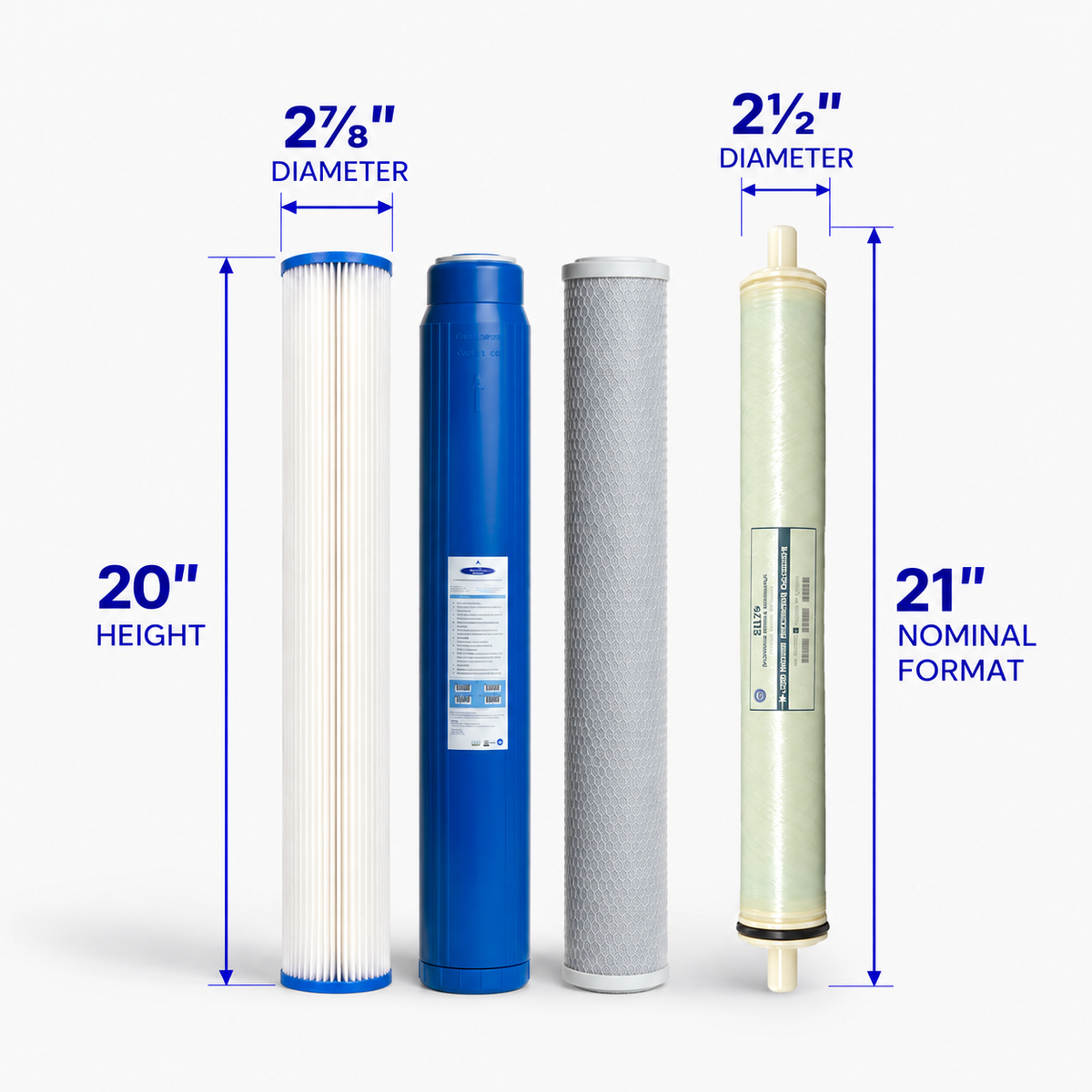 Crystal Quest Whole House RO Replacement Filter Pack, 200 to 400 GPD Systems