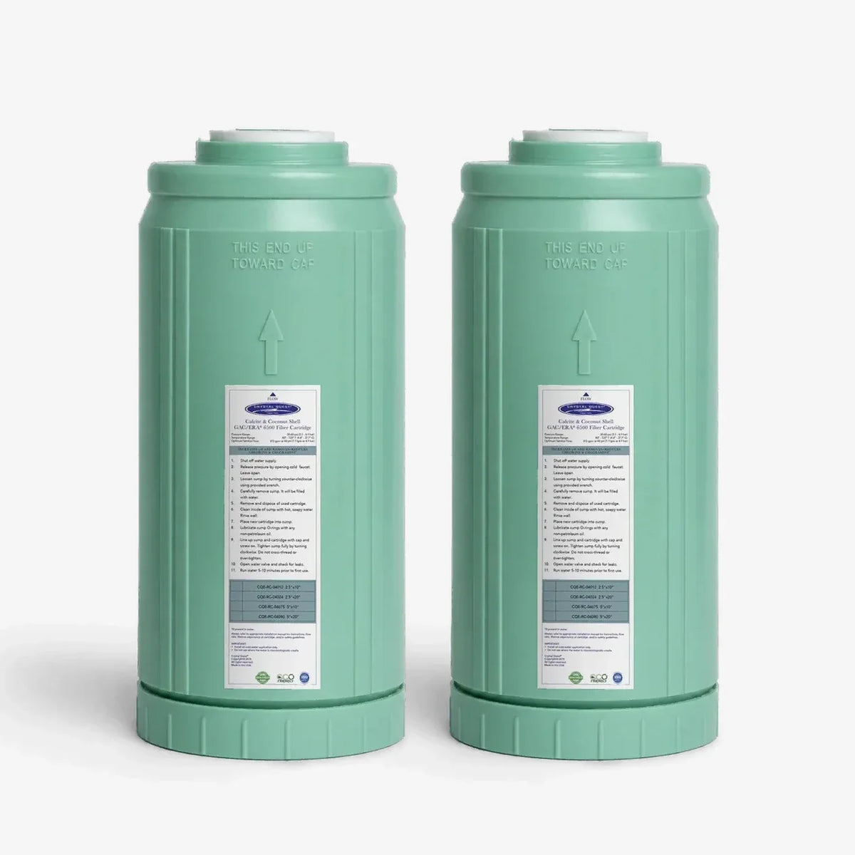 Crystal Quest Calcite & Coconut Shell GAC Replacement Filter Cartridge, 0.5 to 6 GPM