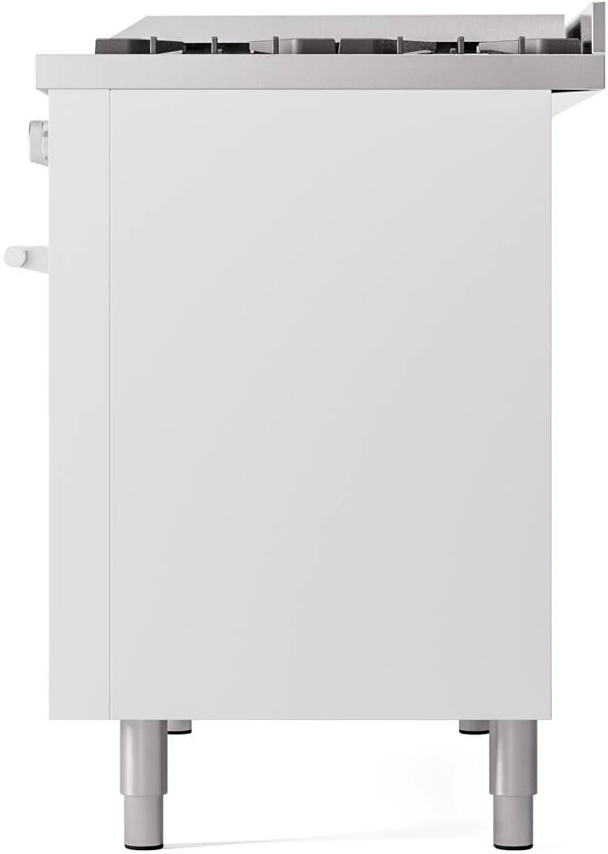ILVE 48-Inch Professional Plus II Freestanding Propane Gas Dual Fuel Range with 8 Sealed Burner in White (UP48FWMPWHLP)