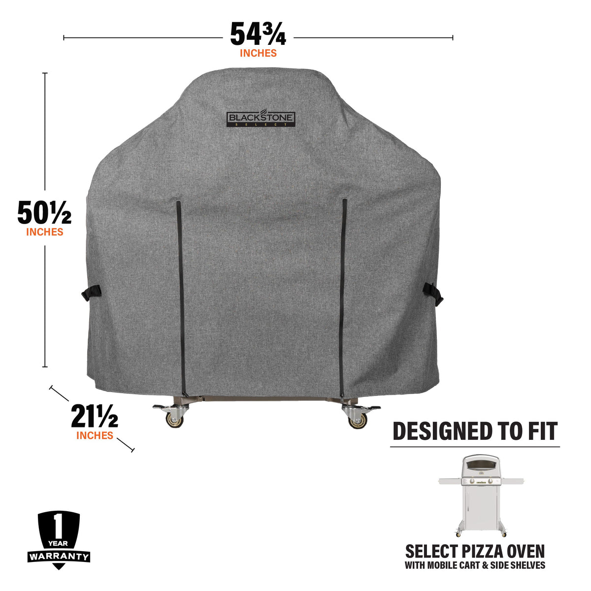 Blackstone Select Pizza Oven Cover, Weather-Resistant Fleece-Lined