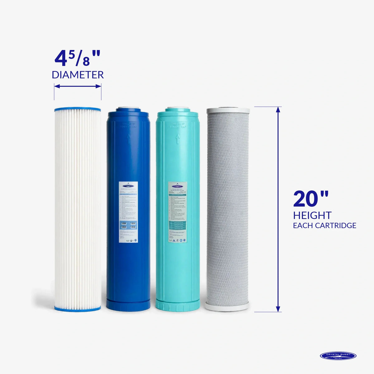 Crystal Quest Whole House RO Replacement Filter Pack, 7000 GPD, Prefilter or Complete