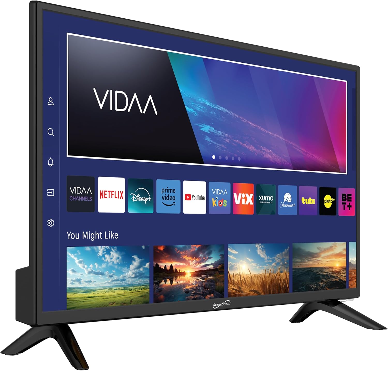 Supersonic SC-2420VTV 24 inch SMART LED TV 1080p HDMI ARC WiFi Built-in Speakers