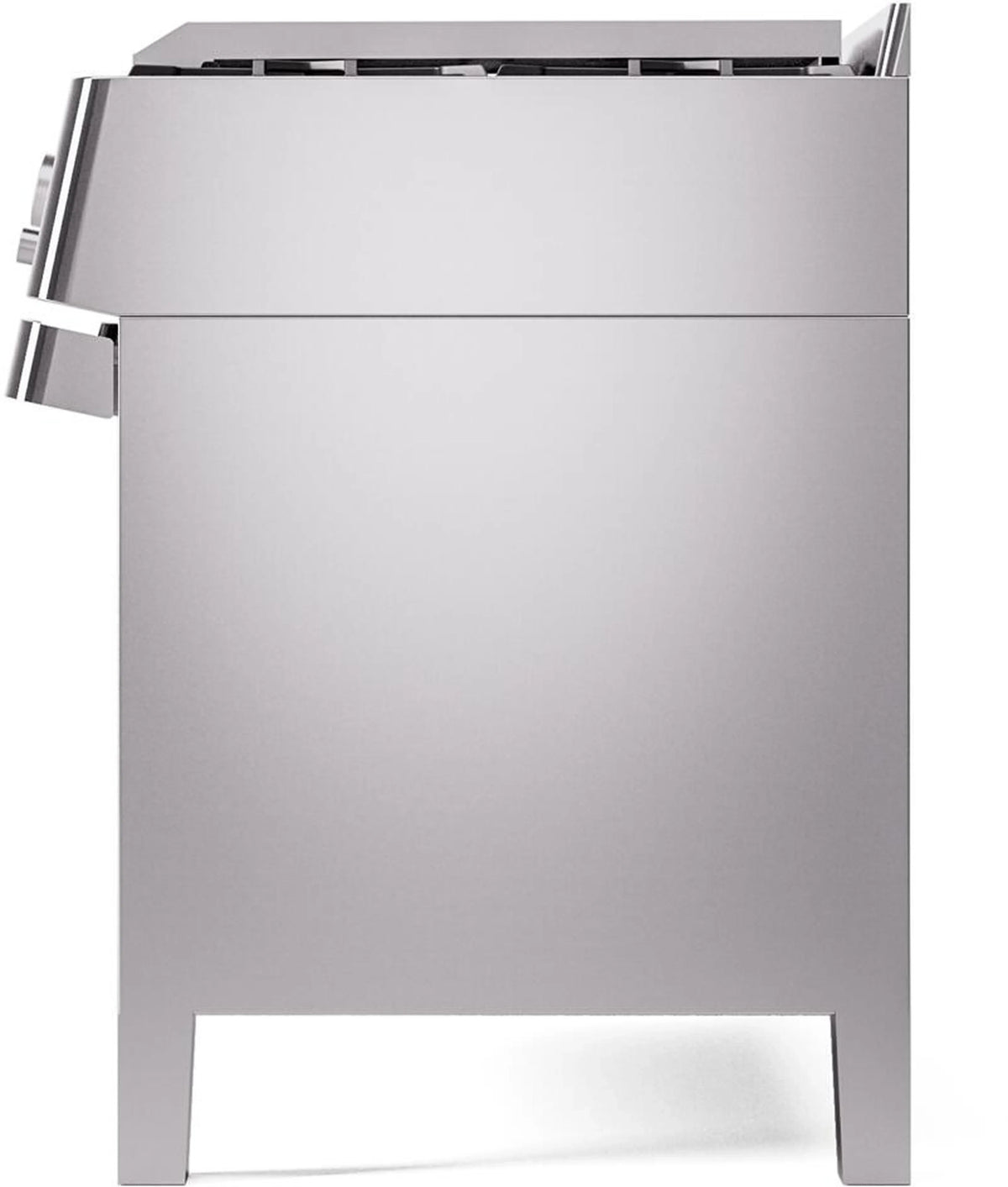ILVE Panoramagic 48-Inch Freestanding Propane Gas Dual Fuel Range in Stainless Steel (UPM12FDS3SSLP)
