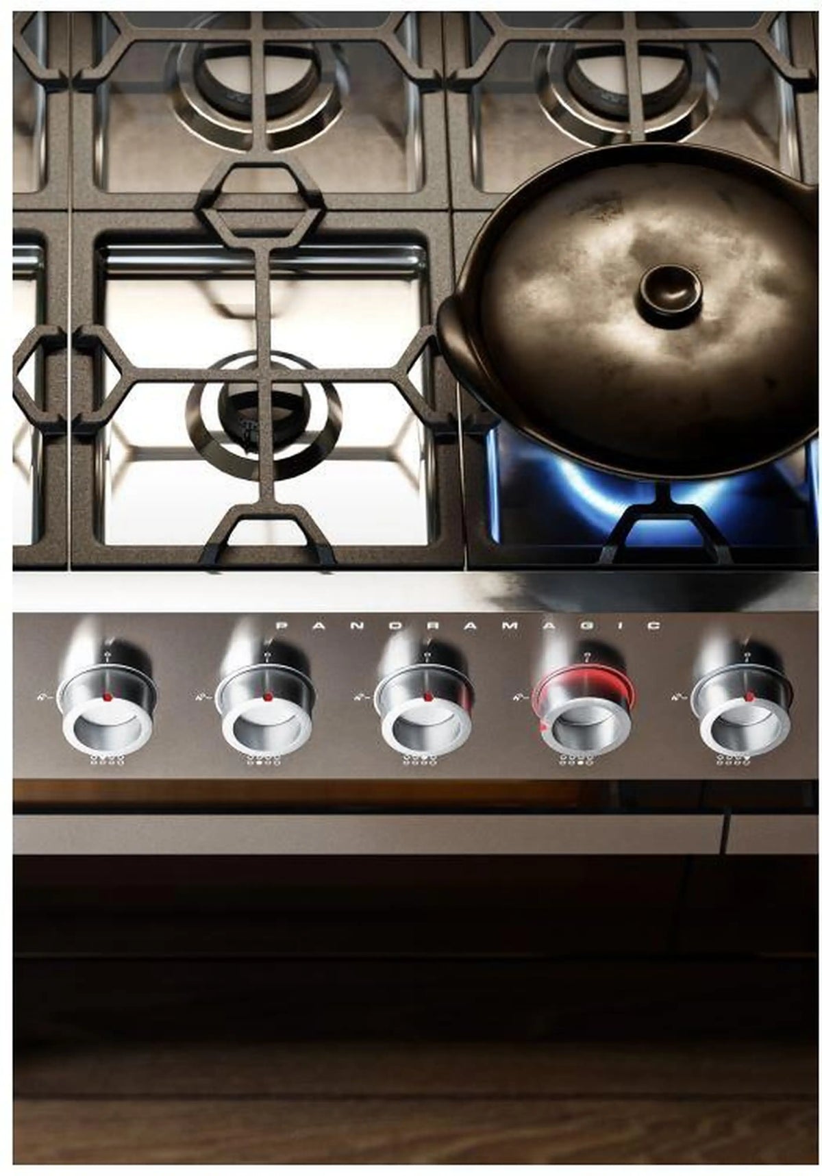 ILVE Panoramagic 48-Inch Freestanding Propane Gas Dual Fuel Range in Stainless Steel (UPM12FDS3SSLP)