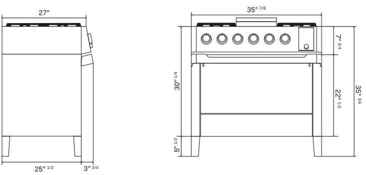 ILVE Panoramagic 36-Inch Freestanding Natural Gas Dual Fuel Range in Stainless Steel (UPM09DFS3SS)