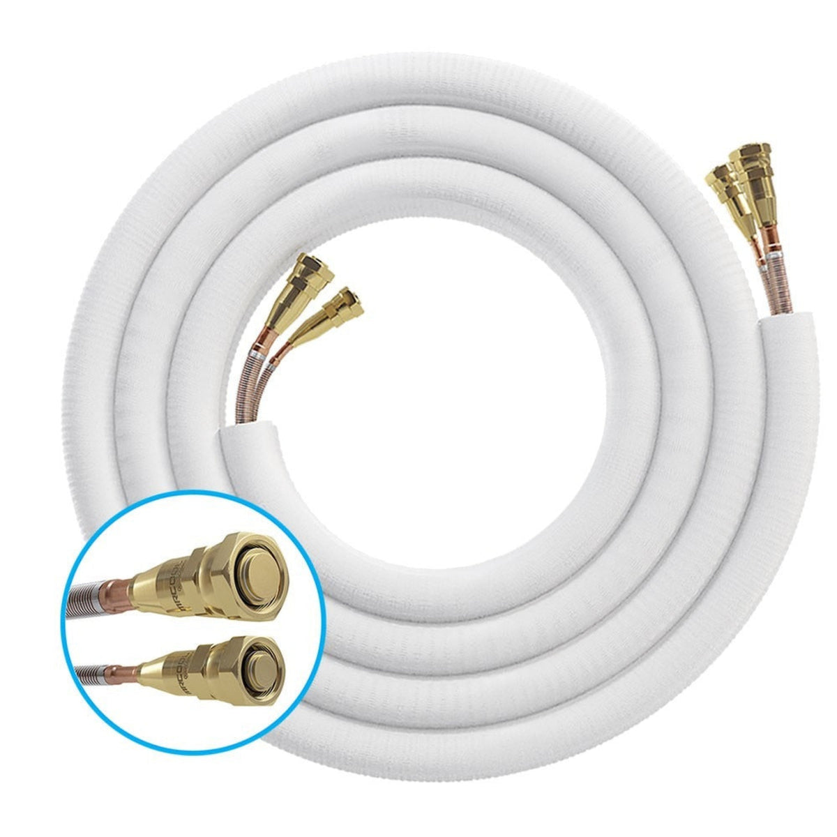 MRCOOL 25 Ft. Pre-Charged Quick Connect Line Set, 3/8" x 5/8", for DIY 5th Gen EasyPro 24K Mini Split System (DIY25-3858C-O)