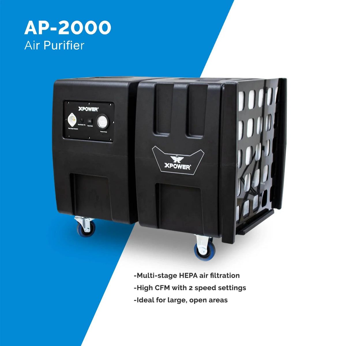 XPOWER Everest HEPA air scrubber system PSS3 - AP-2000 HEPA unit