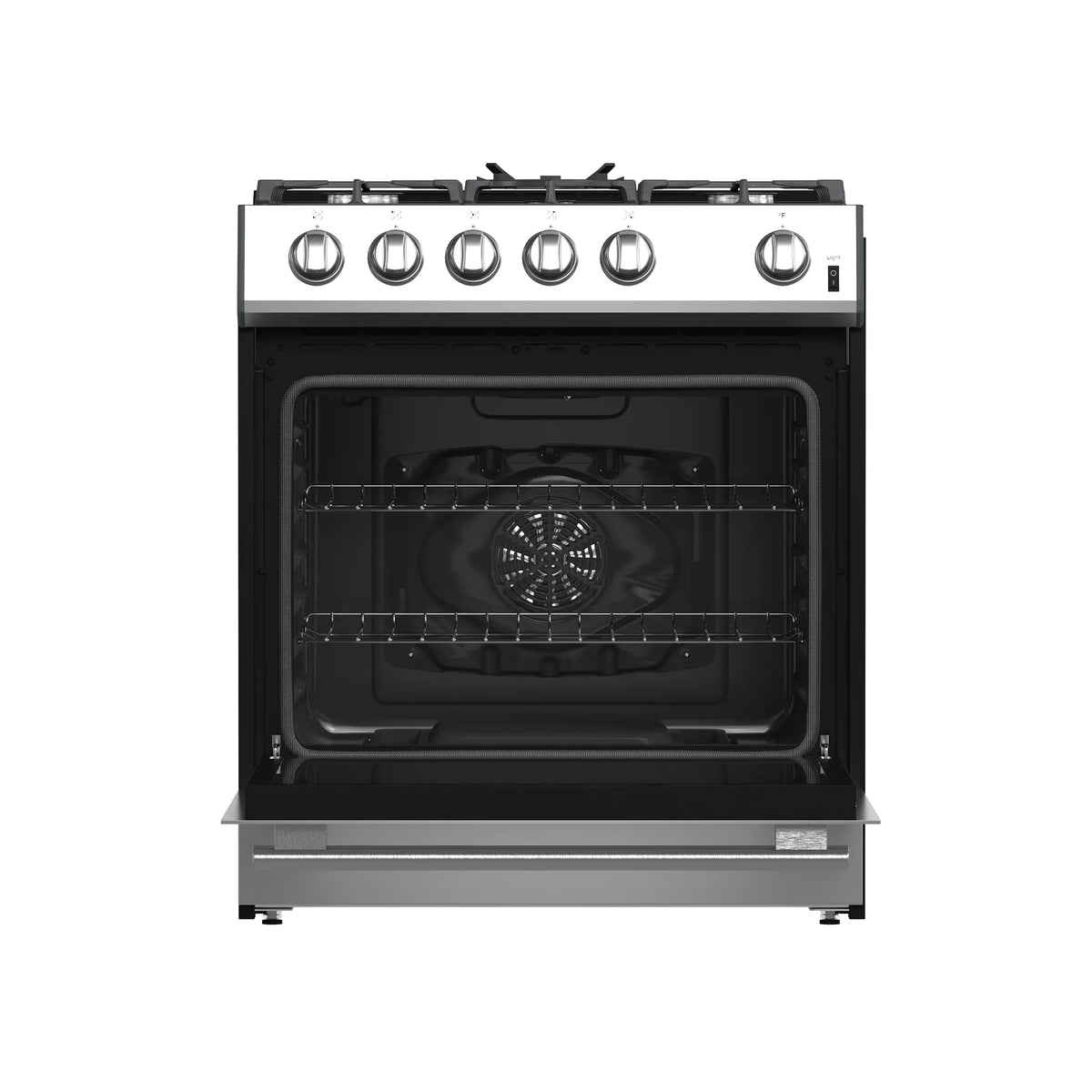 Forno 4-Piece Appliance Package - 30-Inch Espresso Gas Range , Wall Mount Range Hood, 60-Inch Built-In Convertible Refrigerator, and Dishwasher in Stainless Steel