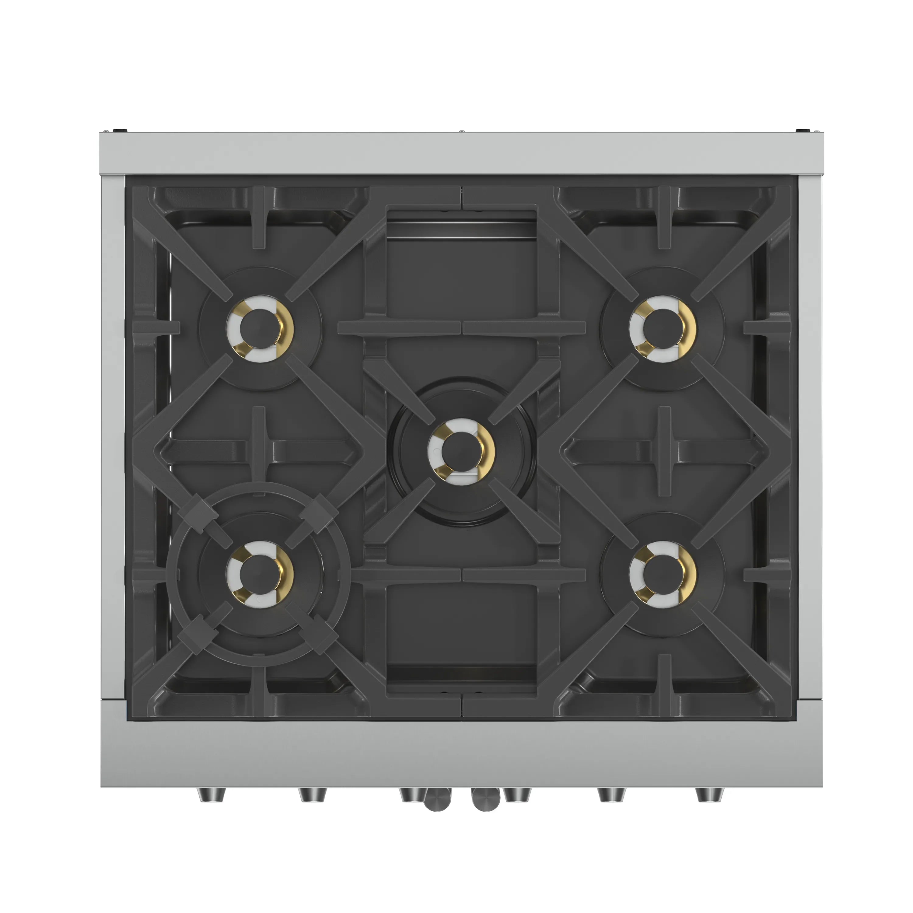 Forno 30-Inch Capriasca Gas Range with 5 Gas Burners, 100,000 BTUs, and French Door Gas Oven in Stainless Steel (FFSGS6460-30)