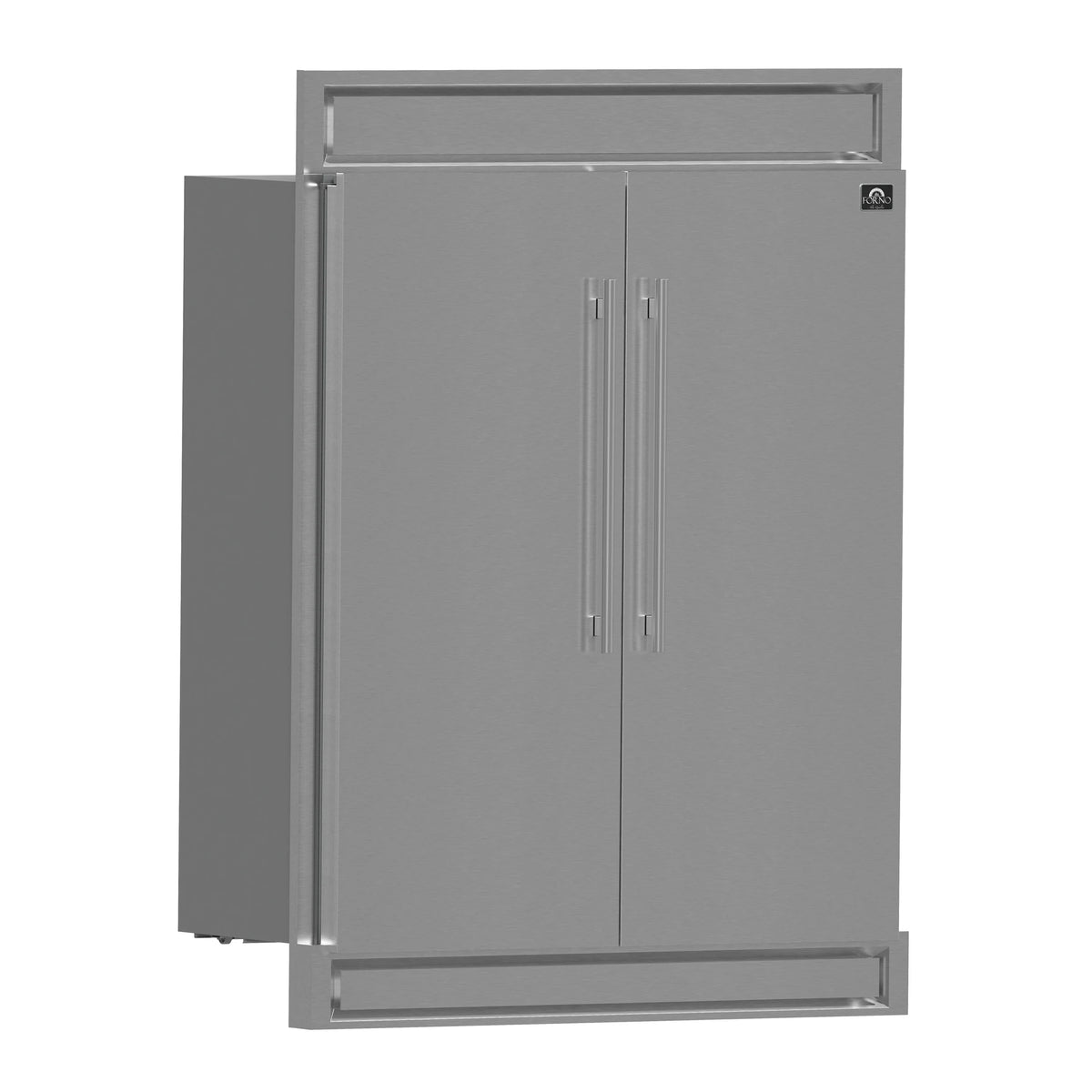 Forno Maderno 60-Inch 27.2 Cu. Ft. Built-In Convertible Refrigerator and Freezer in Stainless Steel with Modern Trim (FFFFD1722-60S)