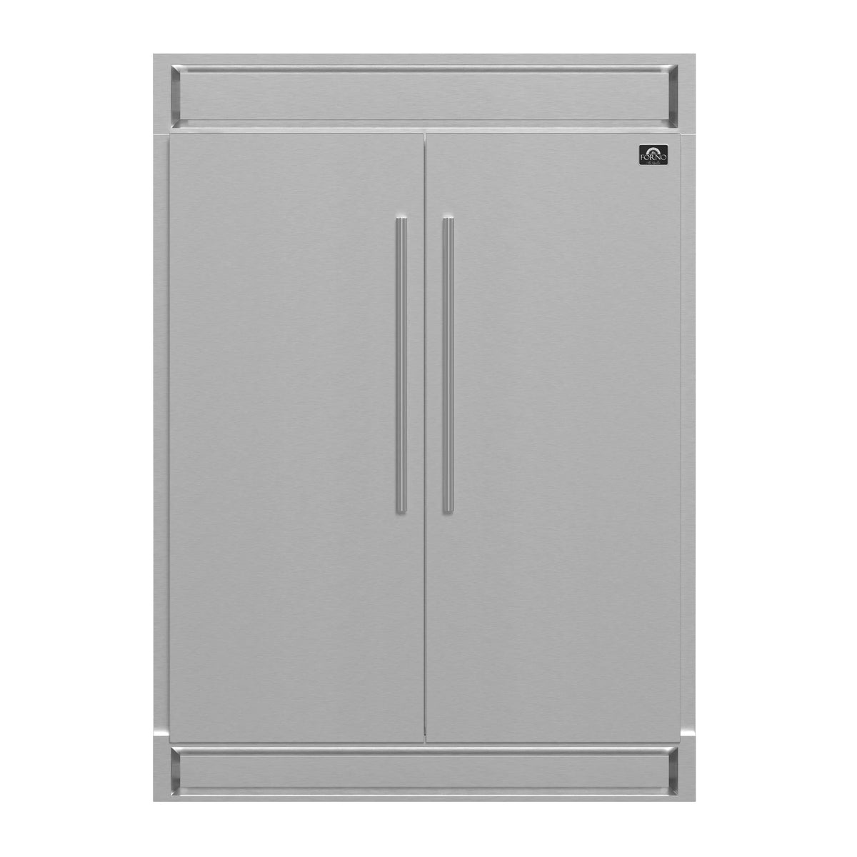 Forno 5-Piece Pro Appliance Package - 48-Inch Dual Fuel Range, 60-Inch Pro-Style Refrigerator, Wall Mount Hood with Backsplash, 24-Inch Microwave Drawer, & 3-Rack Dishwasher in Stainless Steel