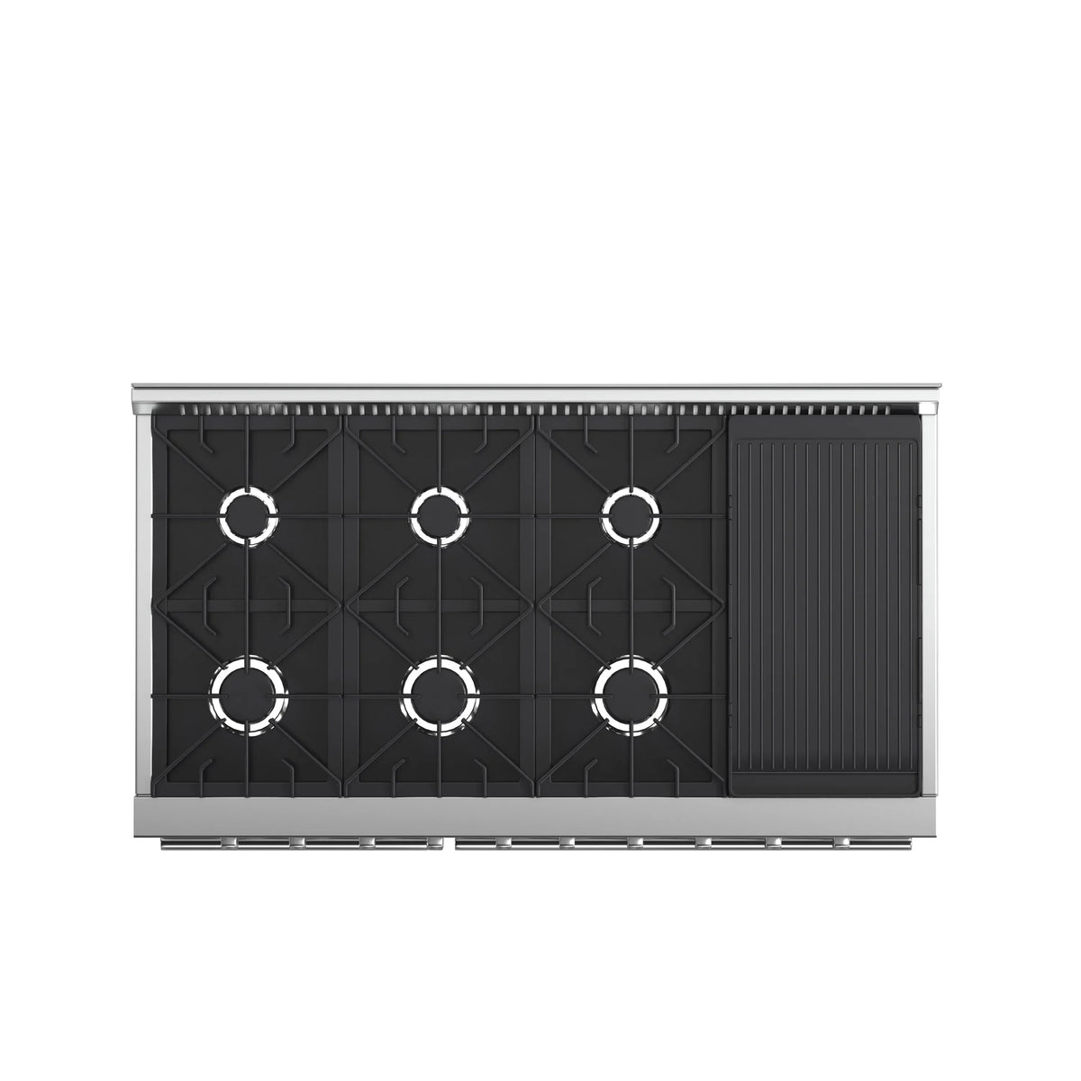 Forno 3-Piece Appliance Package - 48-Inch Gas Range, Refrigerator with Water Dispenser, & Wall Mount Hood in Stainless Steel