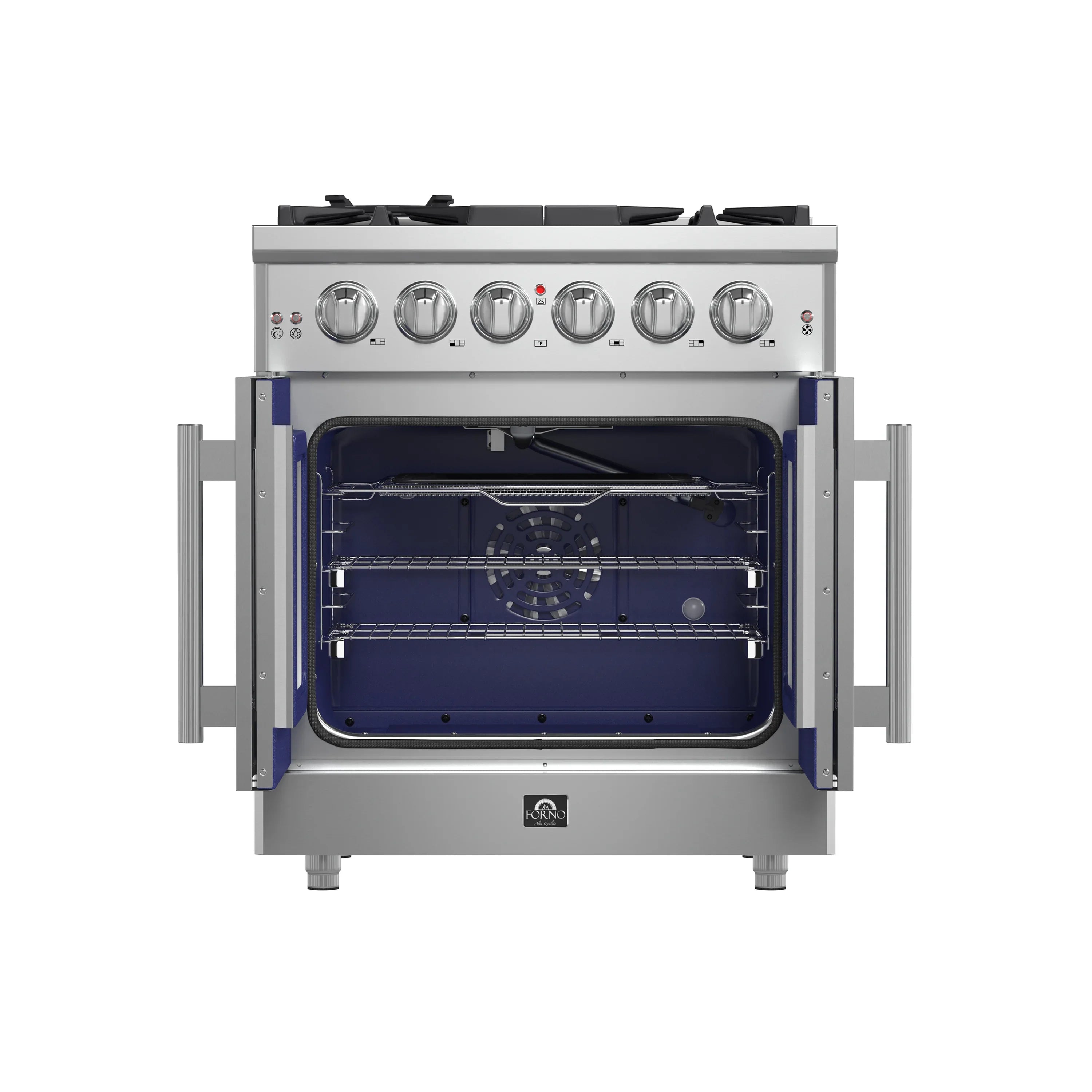 Forno Massimo 30-Inch French Door Gas Range in Stainless Steel (FFSGS6439-30)