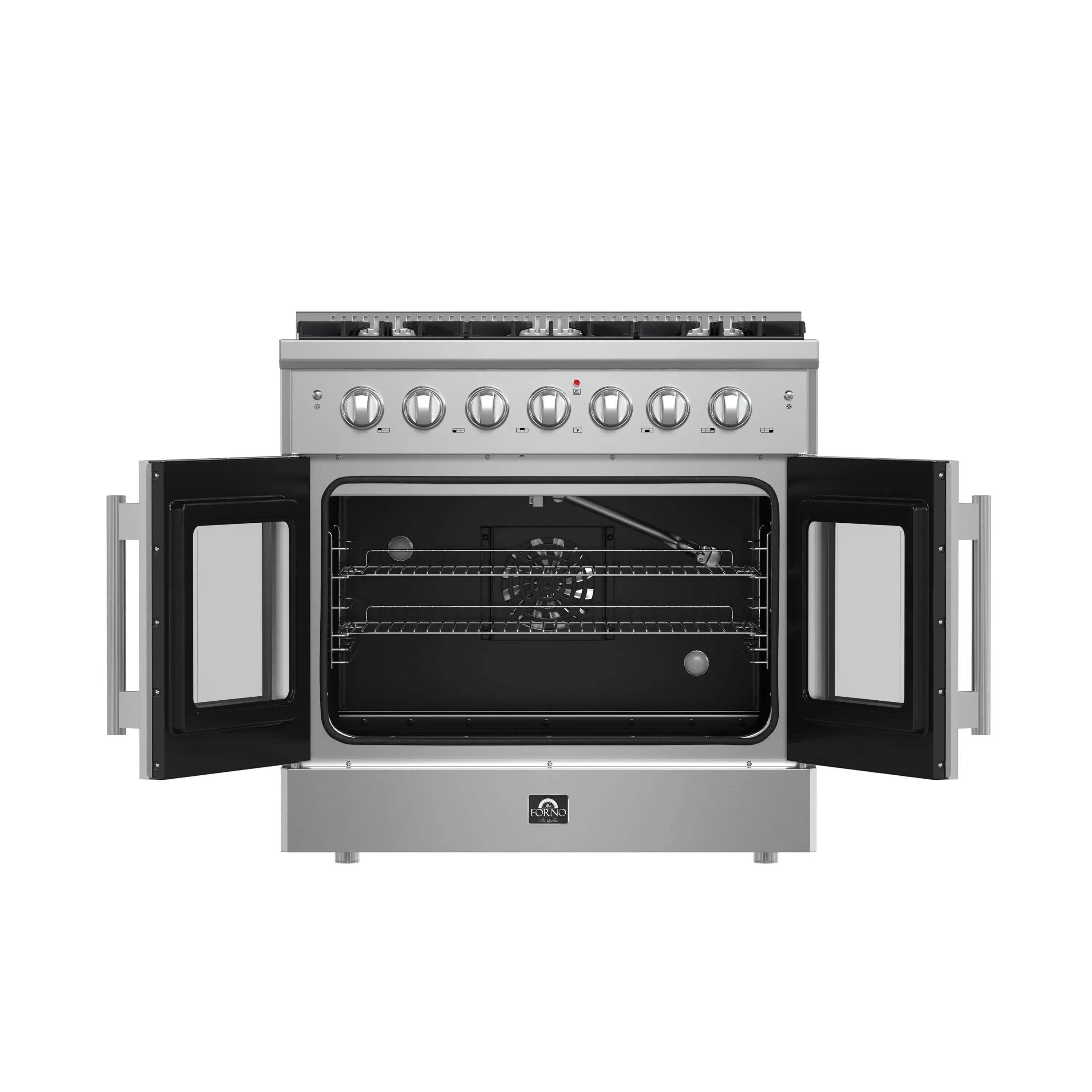 Forno 36-Inch Galiano Gas Range with 6 Gas Burners, 83,000 BTUs, & French Door Gas Oven in Stainless Steel (FFSGS6444-36)