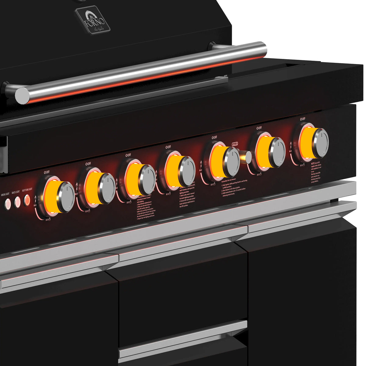 Forno All'Aperto outdoor kitchen FODKT2551BLK - closeup
