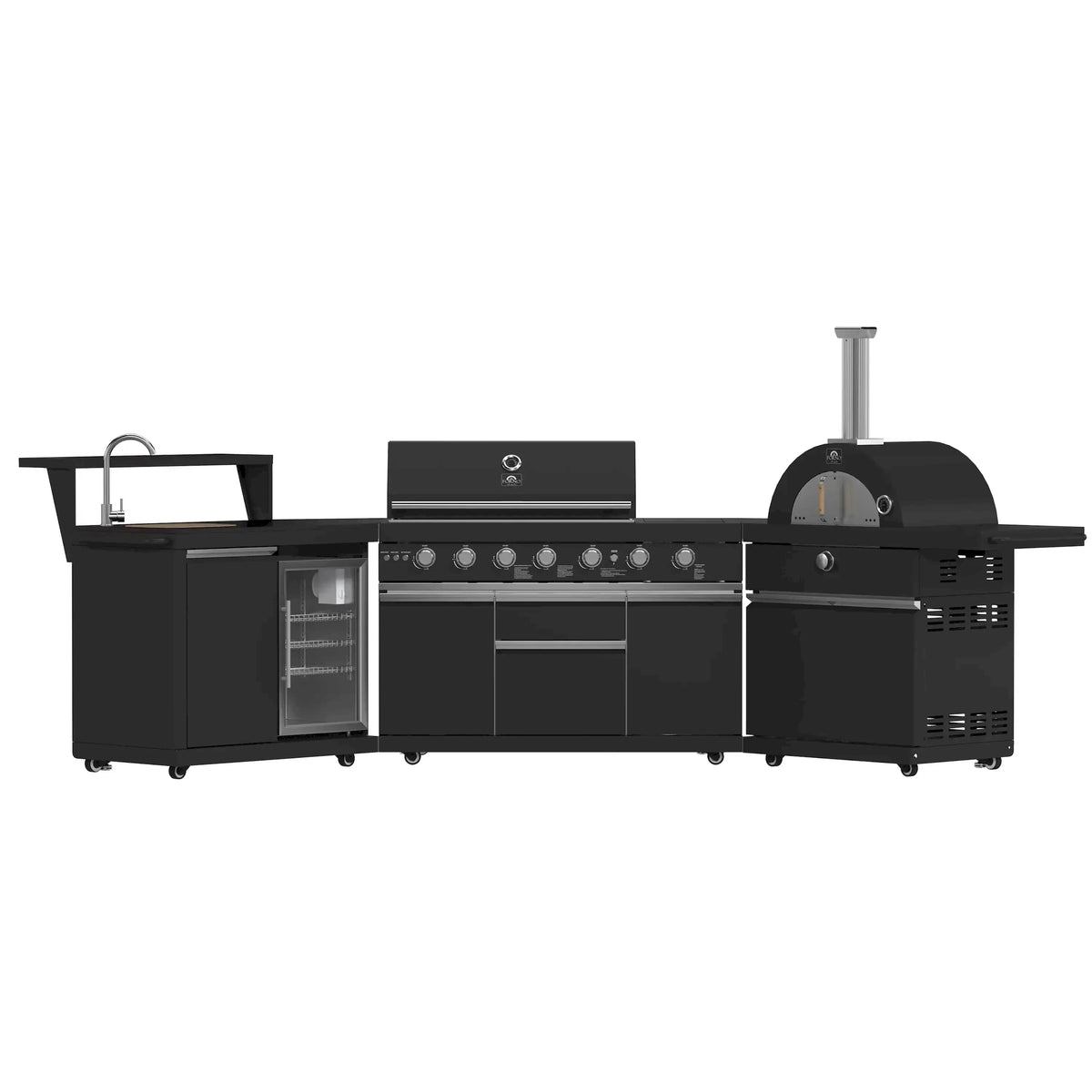 Forno All'Aperto outdoor kitchen FODKT2551BLK - front lights off