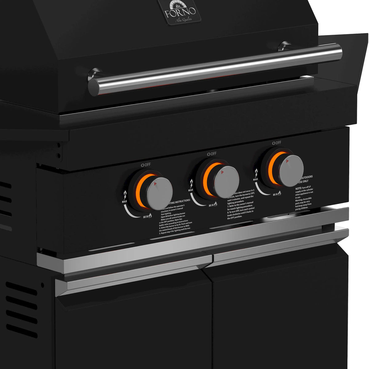 Forno All'Aperto outdoor kitchen FODKT2568BLK - closeup
