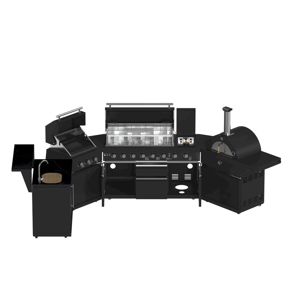 Forno All'Aperto outdoor kitchen FODKT2568BLK - top angle