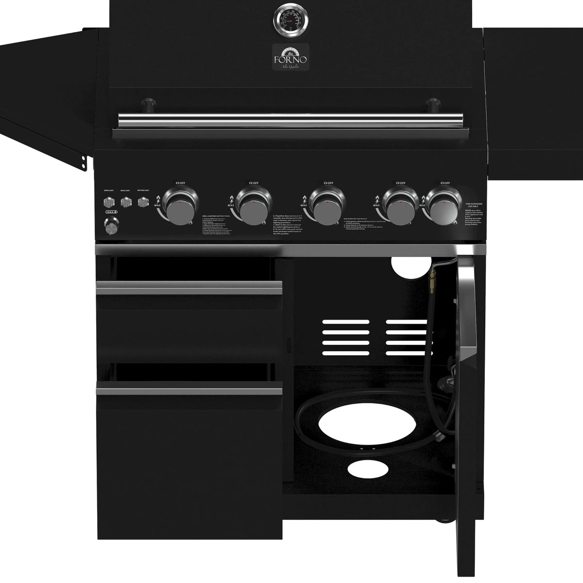 Forno All'Aperto outdoor kitchen FODKT2582BLK - closeup