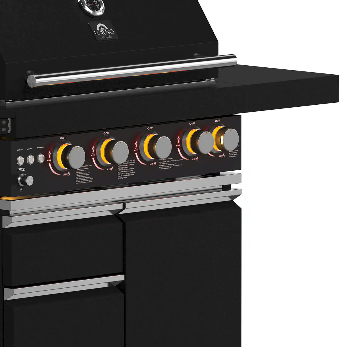 Forno All'Aperto outdoor kitchen FODKT2582BLK - closeup