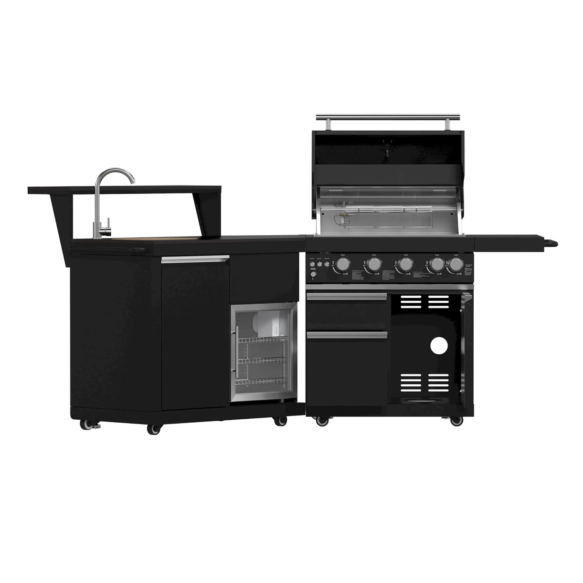 Forno All'Aperto outdoor kitchen FODKT2582BLK - front open