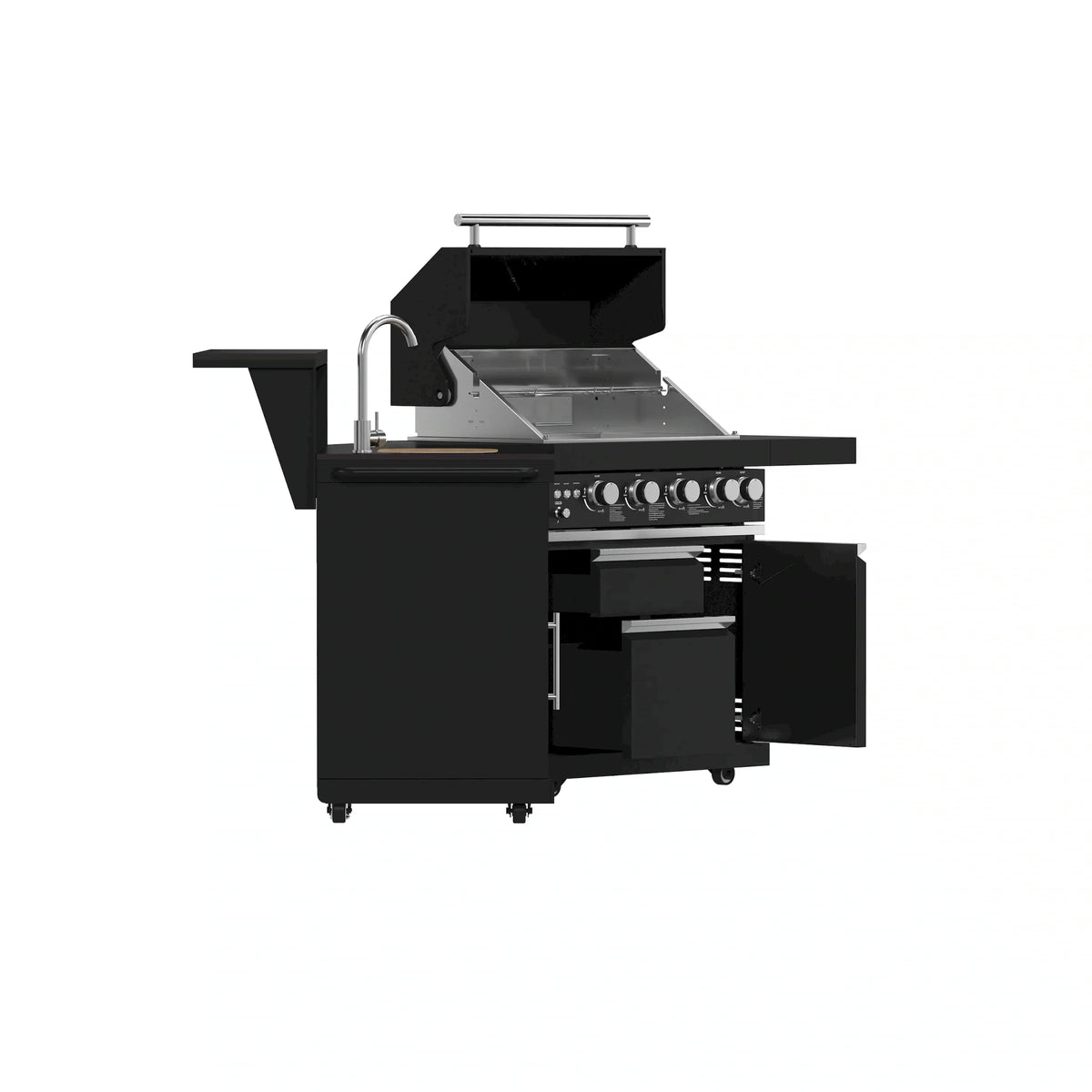 Forno All'Aperto outdoor kitchen FODKT2582BLK - side open