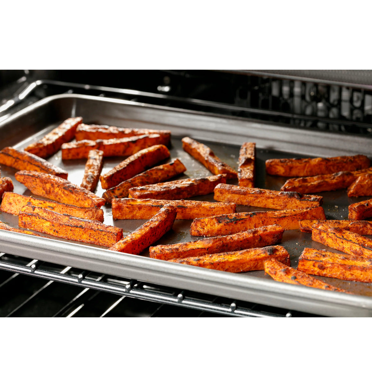 Cafe CGS700M2NS5 Café 30" Smart Slide-in, Front-control, Gas Range With Convection Oven In Platinum Glass
