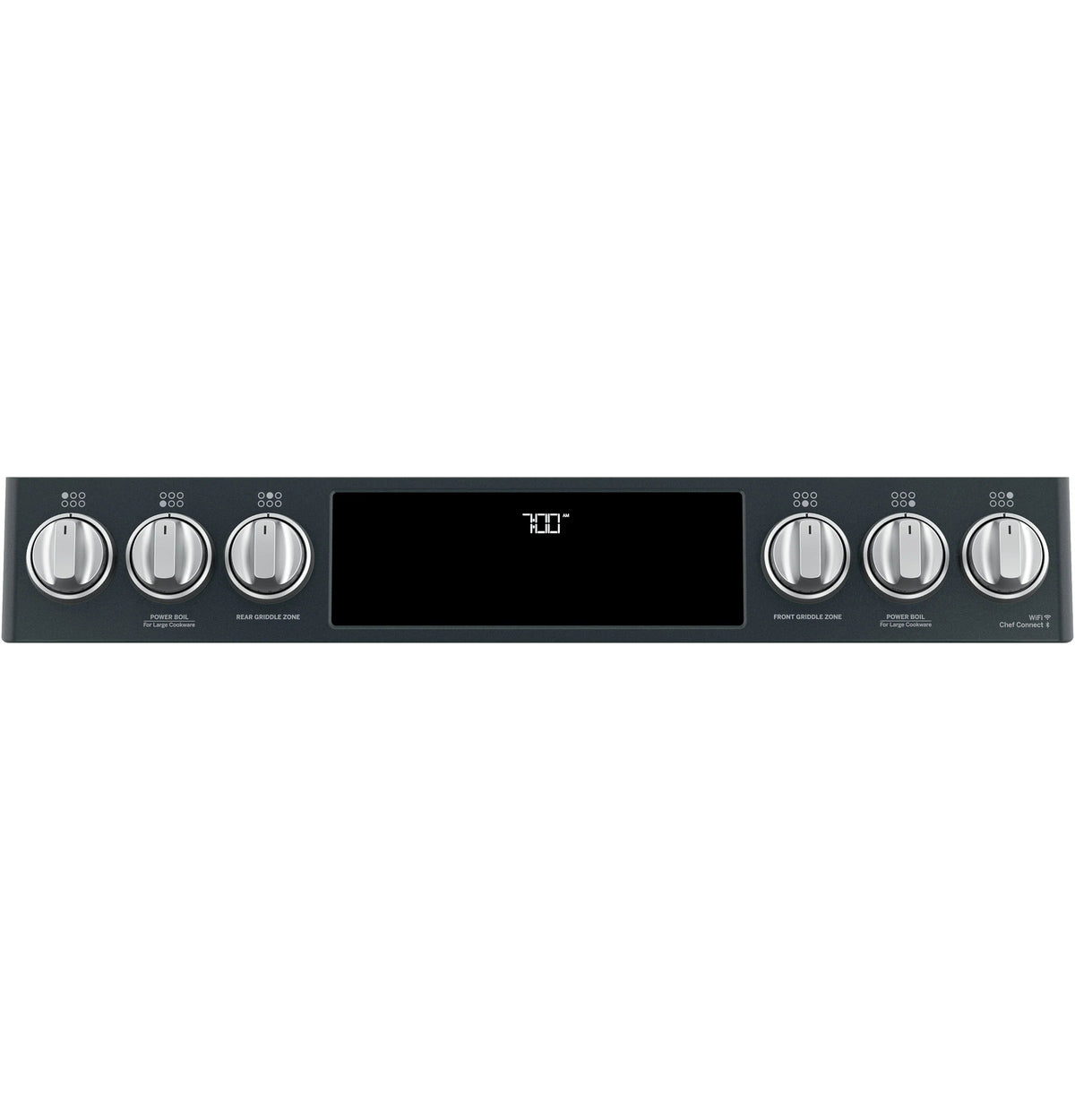Cafe CGS700P3MD1 Café 30" Smart Slide-in, Front-control, Gas Range With Convection Oven Matte Black