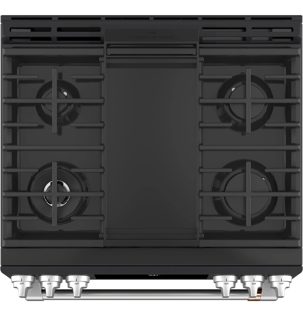 Cafe CGS700P3MD1 Café 30" Smart Slide-in, Front-control, Gas Range With Convection Oven Matte Black