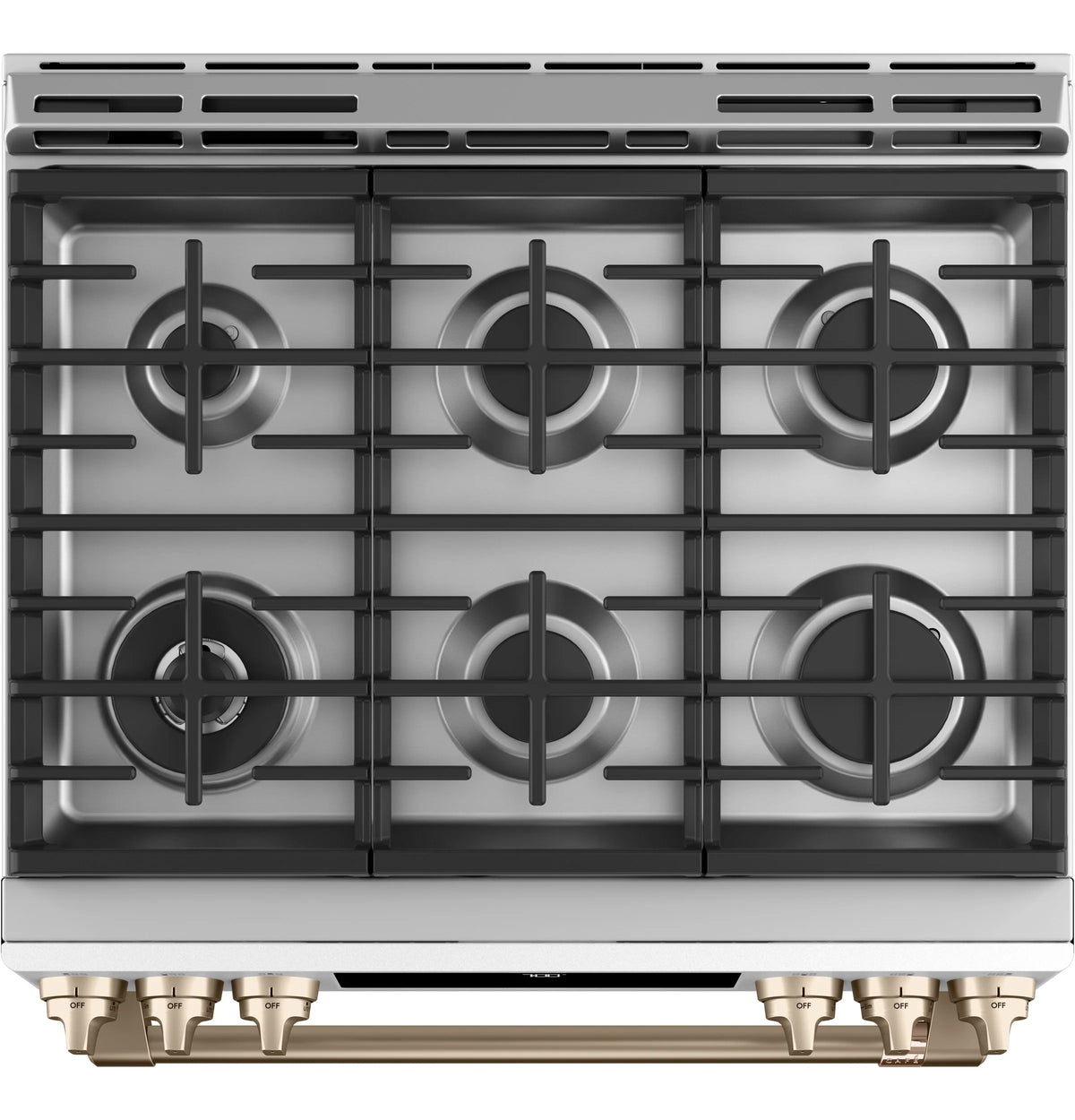 Cafe CGS700P4MW2 Café 30" Smart Slide-in, Front-control, Gas Range With Convection Oven Matte White