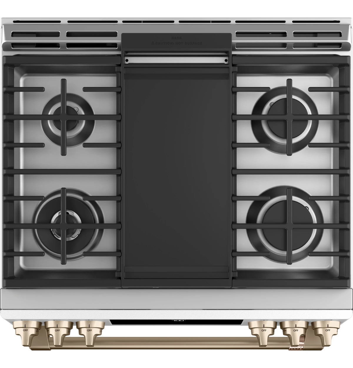 Cafe CGS700P4MW2 Café 30" Smart Slide-in, Front-control, Gas Range With Convection Oven Matte White