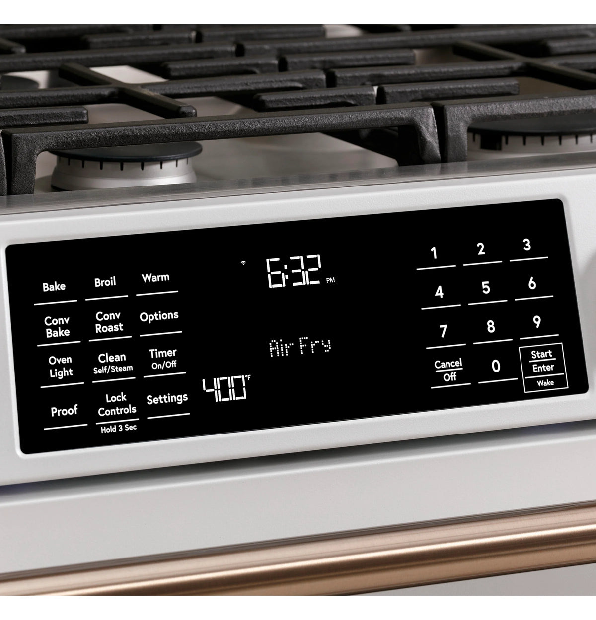 Cafe CGS700P4MW2 Café 30" Smart Slide-in, Front-control, Gas Range With Convection Oven Matte White