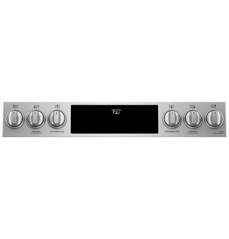 Cafe CGS750P2MS1 Café 30" Smart Slide-in, Front-control, Gas Double-oven Range With Convection Stainless Steel