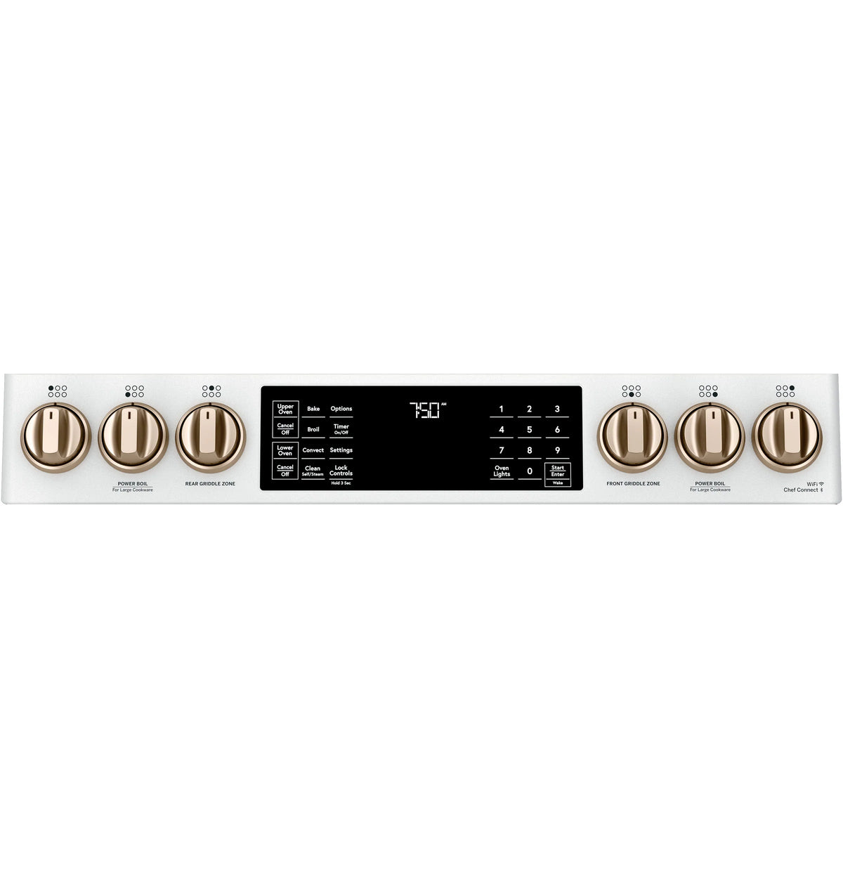 Cafe CGS750P4MW2 Café 30" Smart Slide-in, Front-control, Gas Double-oven Range With Convection Matte White