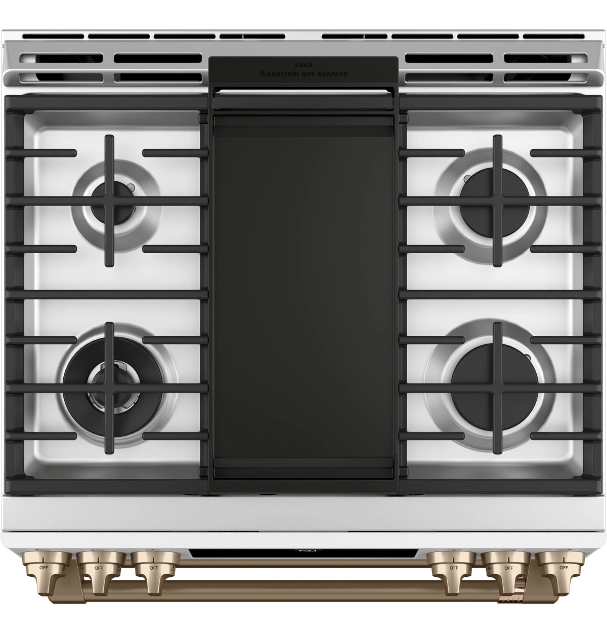 Cafe CGS750P4MW2 Café 30" Smart Slide-in, Front-control, Gas Double-oven Range With Convection Matte White