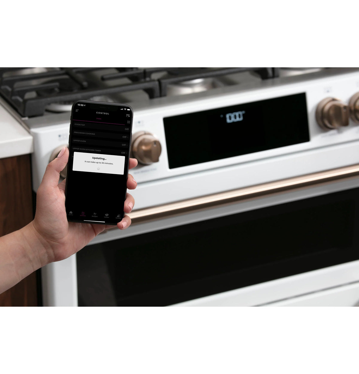 Cafe CGS750P4MW2 Café 30" Smart Slide-in, Front-control, Gas Double-oven Range With Convection Matte White