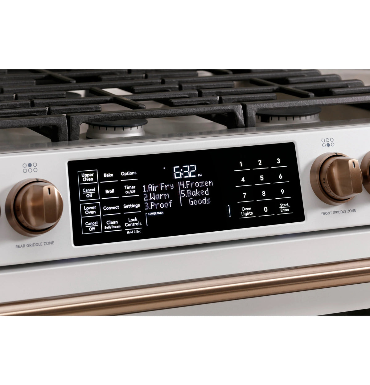 Cafe CGS750P4MW2 Café 30" Smart Slide-in, Front-control, Gas Double-oven Range With Convection Matte White