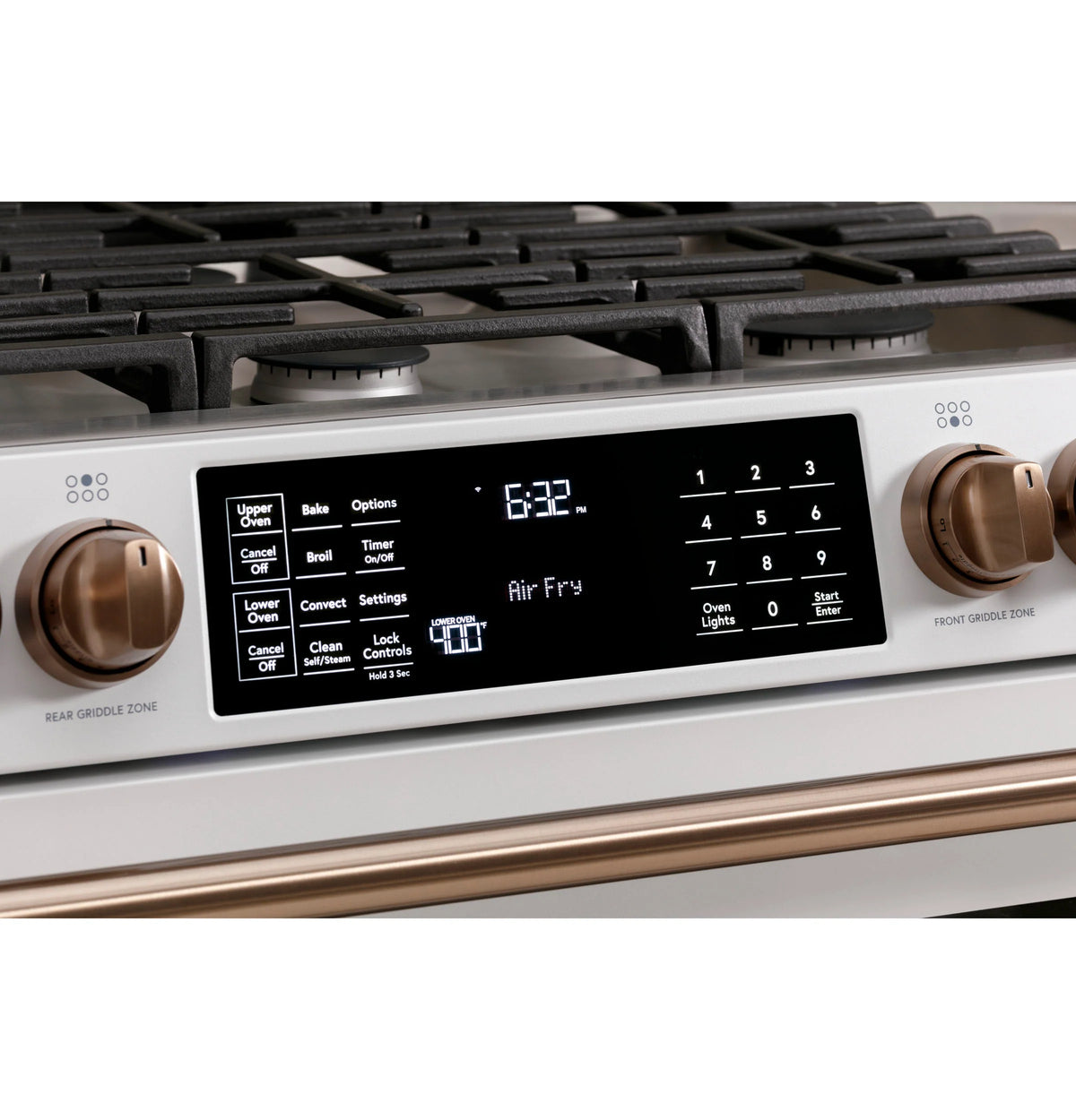Cafe CGS750P4MW2 Café 30" Smart Slide-in, Front-control, Gas Double-oven Range With Convection Matte White