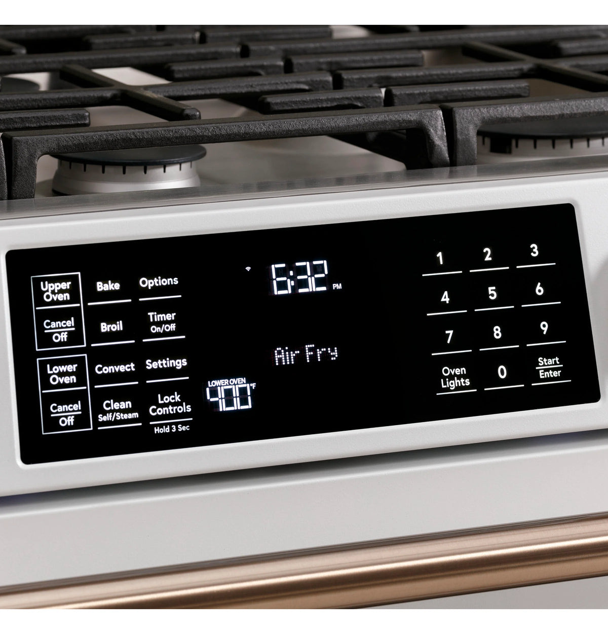 Cafe CGS750P4MW2 Café 30" Smart Slide-in, Front-control, Gas Double-oven Range With Convection Matte White