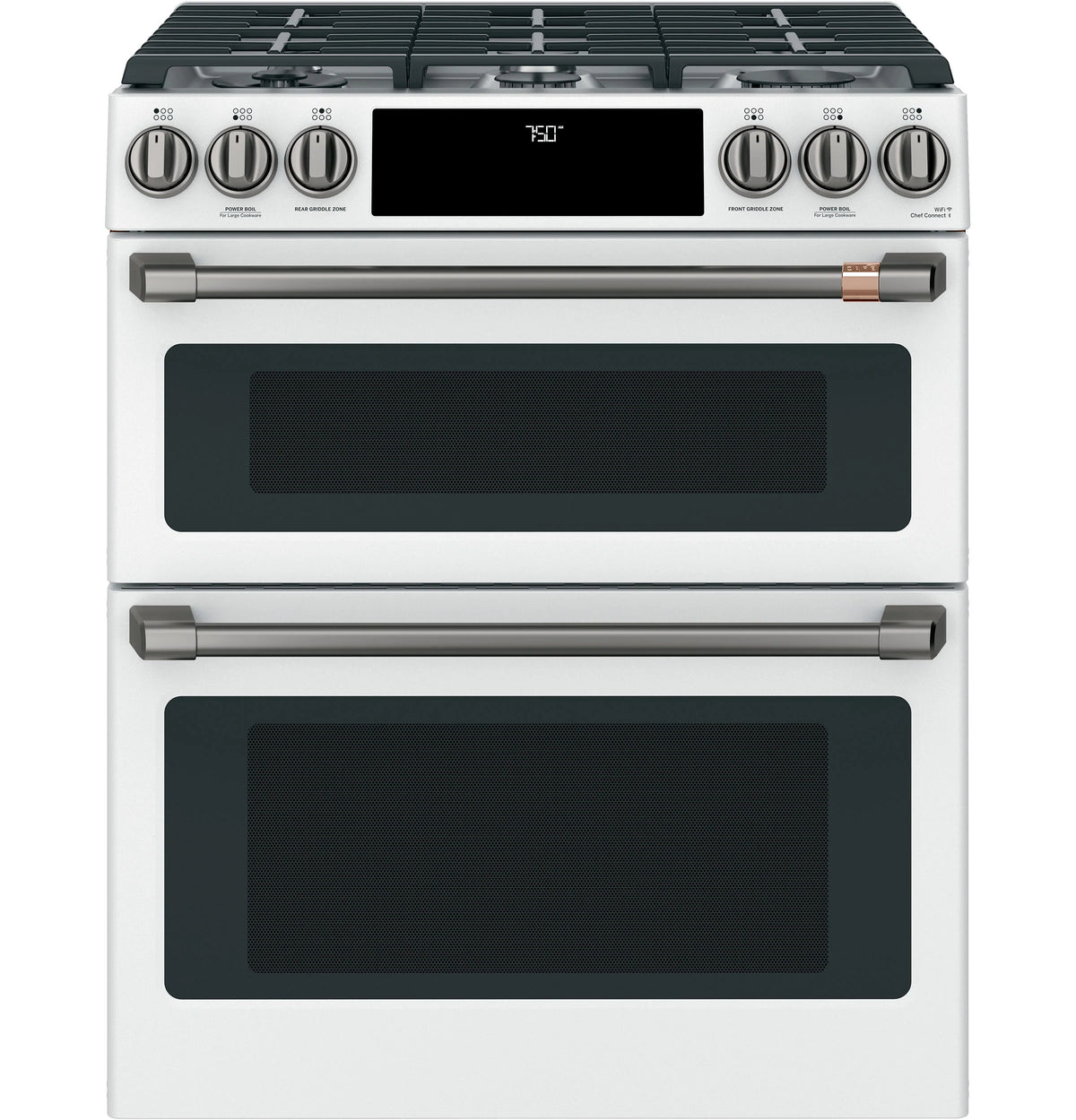 Cafe CGS750P4MW2 Café 30" Smart Slide-in, Front-control, Gas Double-oven Range With Convection Matte White